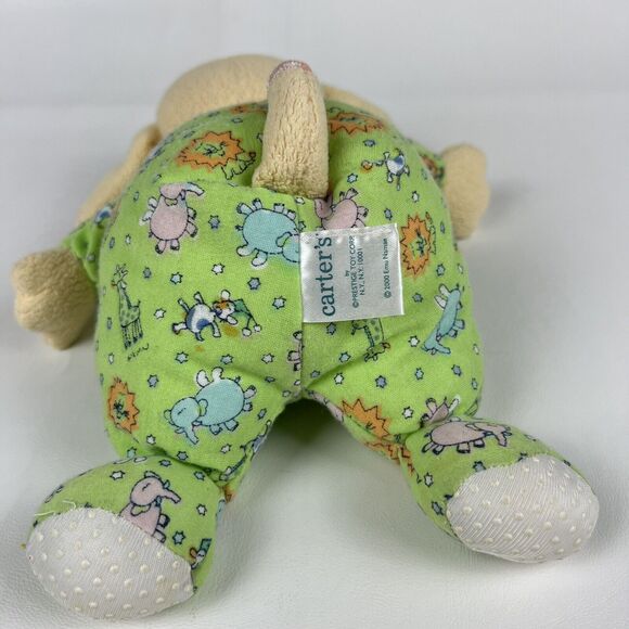 CARTER'S Puppy Dog Rattle Plush 2000 Emu Namae RARE Terrycloth Lovey Infant Toy - Picture 2 of 10